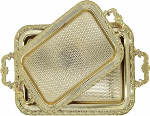 2 Lİ DİKDÖRTGEN GOLD TEPSİ TR-868