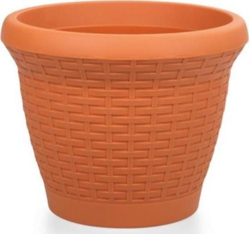 SO-HS04 Plastik Hasır Desenli Dekoratif Saksı 15 Litre No 4