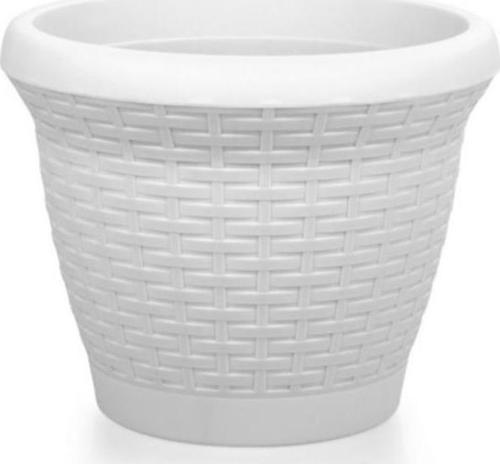 SO-HS06 Plastik Hasır Desenli Dekoratif Saksı 42 Litre No 6