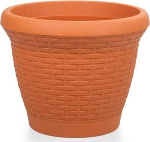 SO-HS06 Plastik Hasır Desenli Dekoratif Saksı 42 Litre No 6