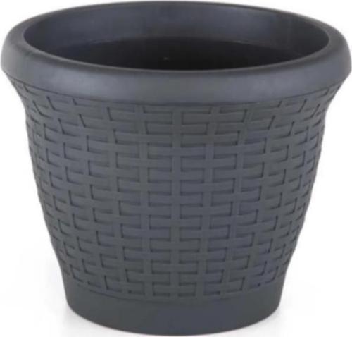 SO-HS06 Plastik Hasır Desenli Dekoratif Saksı 42 Litre No 6