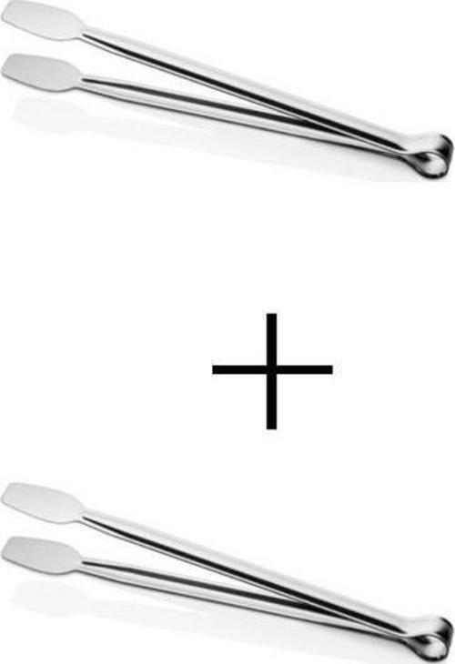 Maşa 2 li Çelik Izgara Maşası Paslanmaz 23 Cm Kızartma Maşası 