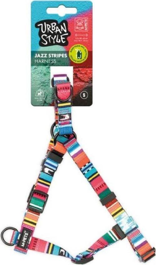 Urban Style Jazz Stripes S Kilit Mekanizmalı Göğüs Tasması (Göğüs 40 - 60 cm)