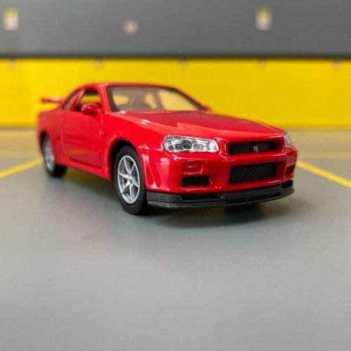Nissan Skyline Gt-R R34 1/36 Ölçek Diecast Metal Model Araba Oyunca Araba