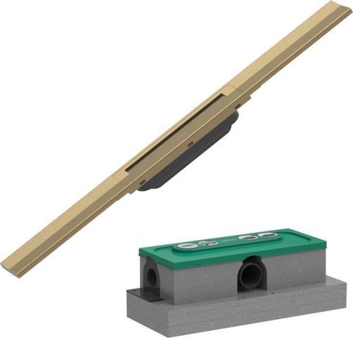 RainDrain Flex Duş Kanalı 70 cm Kesilebilir Bronz + İç Set