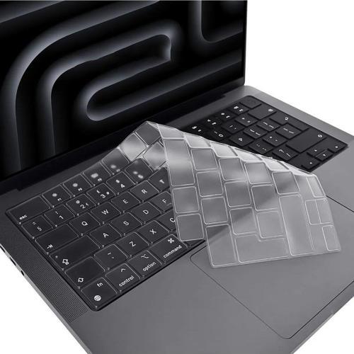 Apple Macbook Pro 14 inç M3/M3 Pro/M3 Max A2992 A2918 Uyumlu Türkçe Q Klavye Şeffaf Klavye Koruyucu