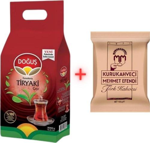 Karadeniz Tiryaki Siyah Çay 5000 gr - Mehmet Efendi Türk Kahvesi 100 Gr Hediye