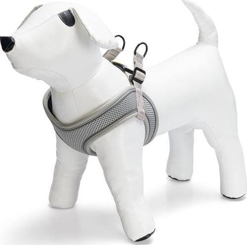 Köpek Göğüs Tasması, Neopren, Gri, XS, 30-35cm