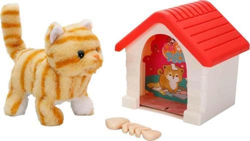 Sesli ve Hareketli Özellikleriyle Oyunlara Neşe Katan Kulübeli Sevimli Peluş Kedi!