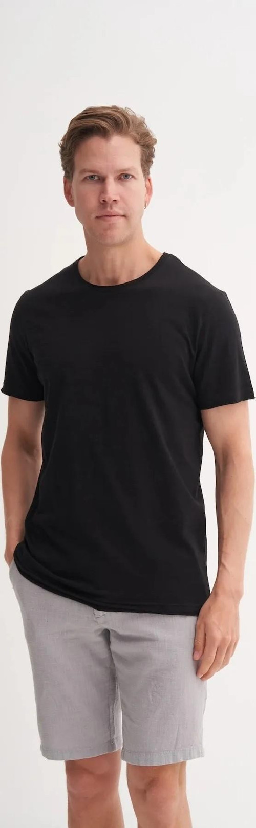 Slim Fit Bisiklet Yaka Pamuklu Düz Tişört 4280
