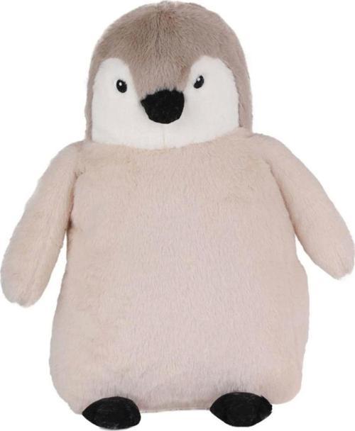 Büyük Peluş Penguen Açık Kahve Çocuklar İçin Yumuşacık ve Sarılmaya Uygun Oyuncak