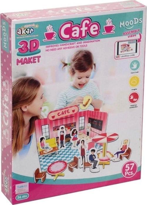 Çocuk Cafe Maket 3 Boyutlu Puzzle