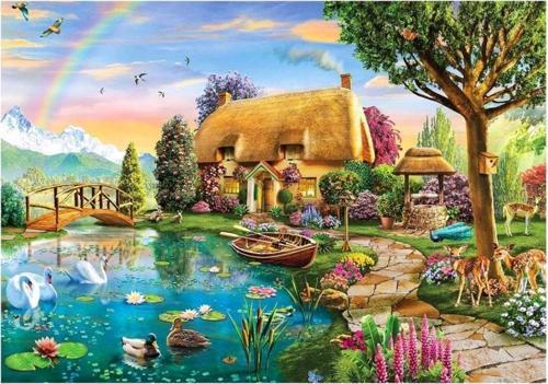 Çocuk KS Lakeside Cottage 2000 Parça Puzzle