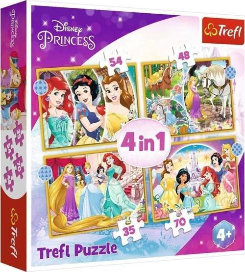 Çocuk PUZZLE-34385 Disney Princess 4IN1 Puzzle