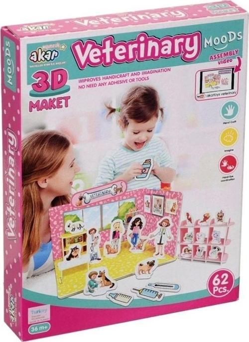 Çocuk Veteriner Maket 3 Boyutlu Puzzle