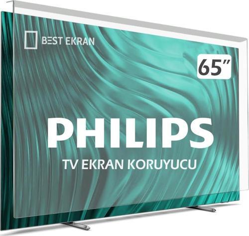Philips 65OLED759 TV EKRAN KORUYUCU - Philips 65" inç 164cm Ambilight oled Kırılmaz Koruyucu Şeffaf paneli 
