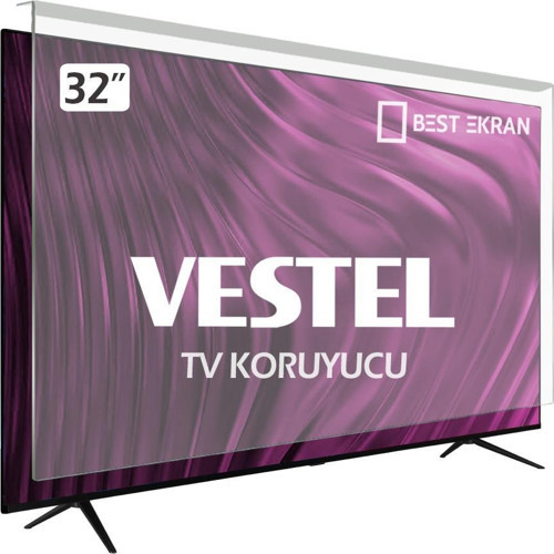 Vestel 32FA9530 Tv Ekran Koruyucu - Vestel 32" inç Kırılmaz Tv Ekran Koruyucu Camı
