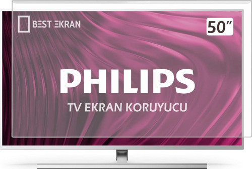 Philips 50PUS7354 TV EKRAN KORUYUCU - Philips 50" inç 126 Tv Ekran Koruyucu Şeffaf Paneli