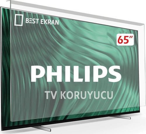 Philips 65OLED909 TV EKRAN KORUYUCU - Philips 65" inç 164 cm 4K Ambilight Hoparlörlü ÖZEL Kırılmaz Koruyucu Şeffaf panel