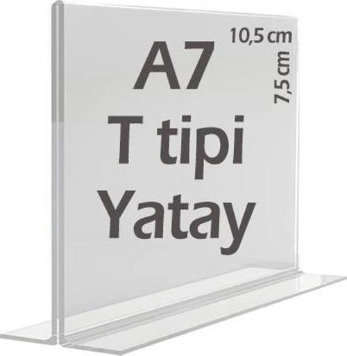 A7 T-Tipi Yatay Şeffaf   Föylük Menü Broşür Etiket Fotoğraflık Albüm Stand Sehpa
