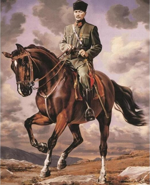Canvas Atatürk Sayılarla Boyama Seti Kasnaklı 70 x 90 cm