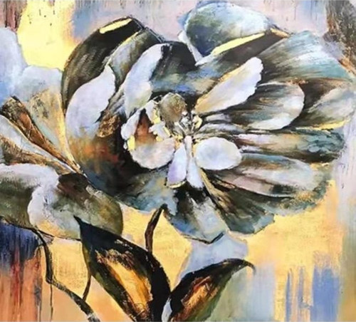 Canvas Çiçeğin Hikayesi Sayılarla Boyama Seti Kasnaklı 60 x 75 cm
