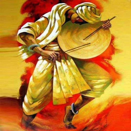 Canvas Dansı Ritmi Sayılarla Boyama Seti Kasnaklı 100 x 140 cm