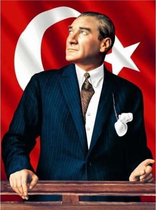 Canvas Atatürk ve Bayrak Sayılarla Boyama Seti  Kasnaklı 60 x 75 cm