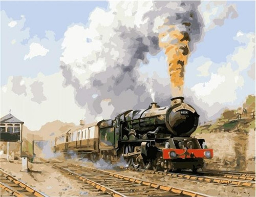 Canvas Doğu Ekspresi Sayılarla Boyama Seti Kasnaklı 40 x 50 cm