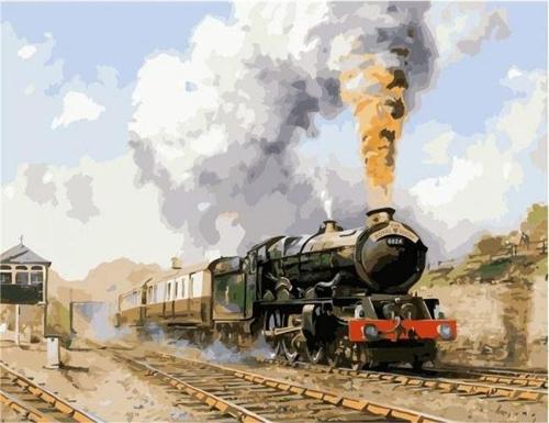 Canvas Doğu Ekspresi Sayılarla Boyama Seti  Kasnaklı 50 x 65 cm