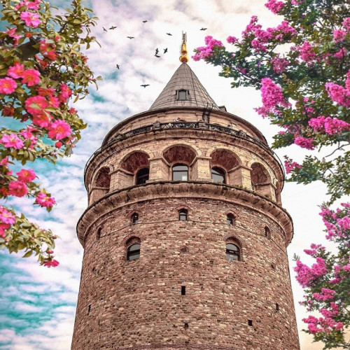 Canvas Galata Rüyasi Sayılarla Boyama Seti Kasnaklı 40 x 50 cm
