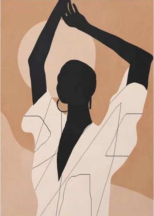 Canvas Kadının Esareti Sayılarla Boyama Seti Kasnaklı 70 x 90 cm