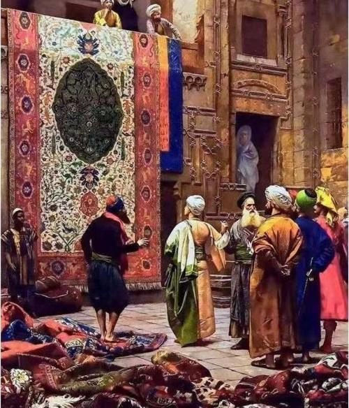 Canvas Osmanlı Halı Çarşısı Sayılarla Boyama Seti  Kasnaklı 100 x 140 cm