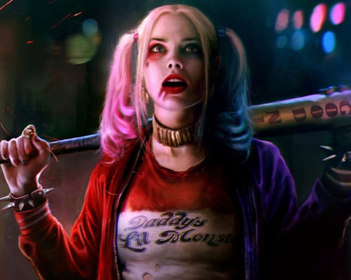 Canvas Harley Quinn 3 Sayılarla Boyama Seti Kasnaklı 40 x 50 cm