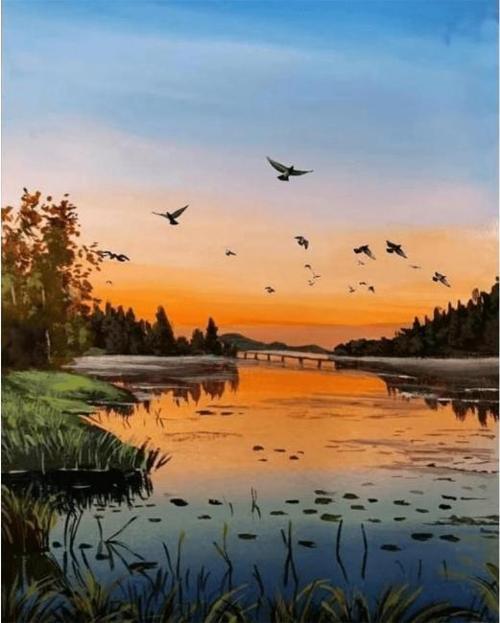 Canvas Huzurla Buluşma Sayılarla Boyama Seti  Kasnaklı 40 x 50 cm