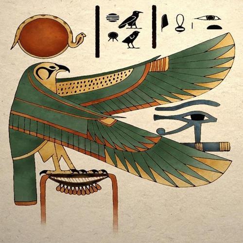 Canvas Mısır Tanrısı Horus Sayılarla Boyama Seti  Kasnaklı 100 x 140 cm