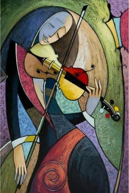 Canvas Violet Sayılarla Boyama Seti Kasnaklı 40 x 50 cm