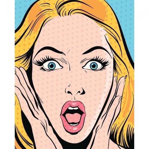 Canvas Pop Art Şok Sayılarla Boyama Seti  Kasnaklı 50 x 65 cm