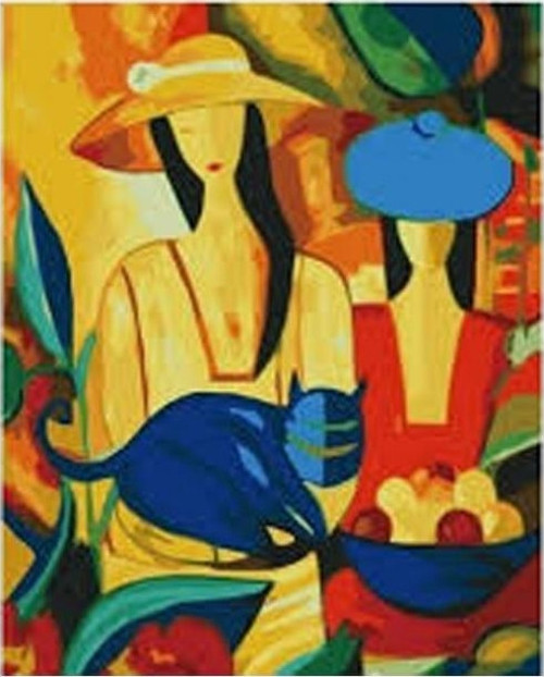 Canvas Picasso Kadınlar Sayılarla Boyama Seti Kasnaklı 40 x 50 cm