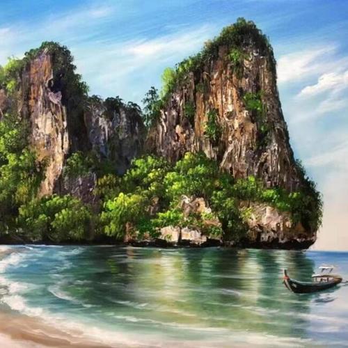 Canvas Rüya Gibi Sayılarla Boyama Seti  Kasnaklı 50 x 65 cm