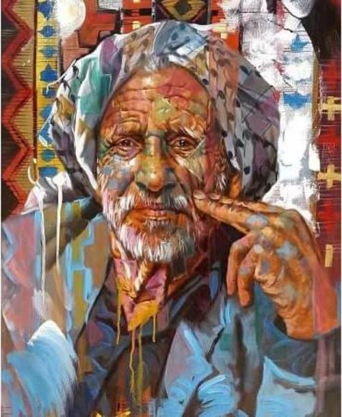 Canvas Çınarın Derinliği Sayılarla Boyama Seti  Kasnaklı 90 x 110 cm