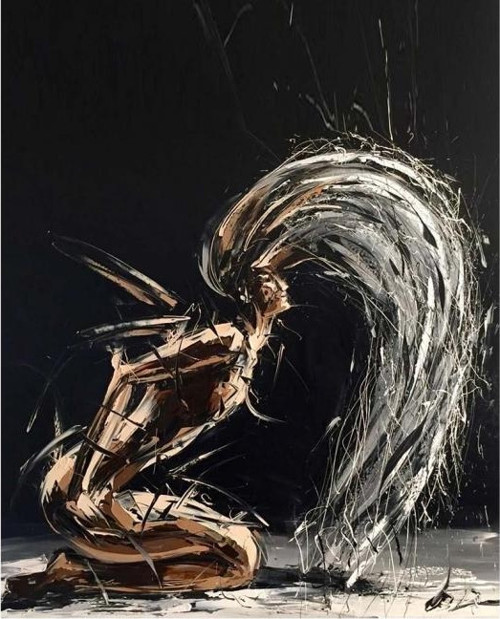 Canvas Saçların Dansı Sayılarla Boyama Seti Kasnaklı 50 x 65 cm