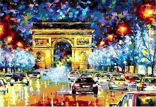 Canvas Zafer Takı Sönmeyen Ateş Sayılarla Boyama Seti  Kasnaklı 100 x 140 cm