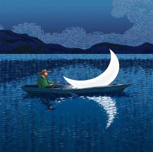 Canvas Van Gogh ve Ay Işığı sayılarla Boyama Seti Kasnaklı 50 x 65 cm