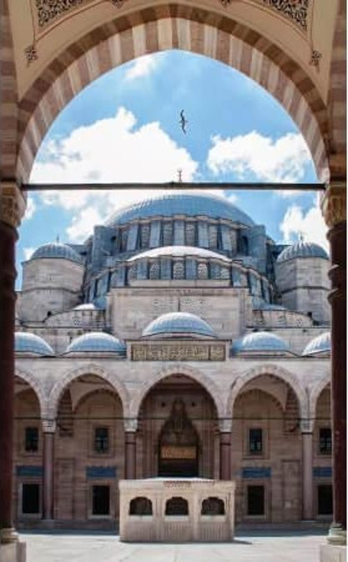 Canvas Cami Avlusu Sayılarla Boyama Seti Kasnaklı 50 x 65 cm