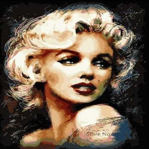 Canvas Marilyn Monroe Sayılarla Boyama Seti Kasnaklı 40 x 50 cm