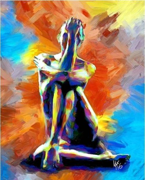 Canvas Yanlız Kadın Sayılarla Boyama Seti  Kasnaklı 60 x 75 cm