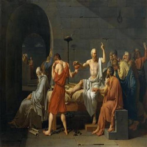 Canvas Sokratesin Ölümü Sayılarla Boyama Seti   Kasnaklı 40 x 50 cm