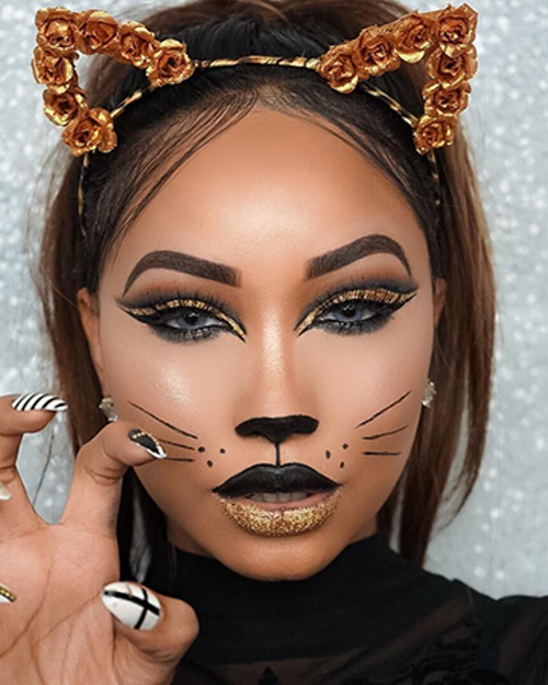 Canvas Panter Kız Sayılarla Boyama Seti  Kasnaklı 70 x 90 cm