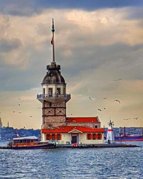 Canvas Kızkulesi 6 Sayılarla Boyama Seti   Kasnaklı 70 x 90 cm